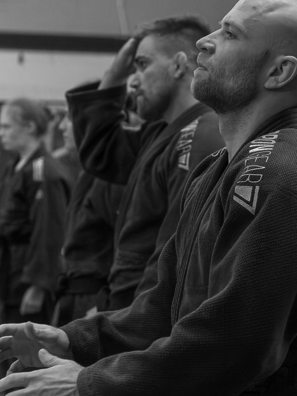 Judoka in focus before competition